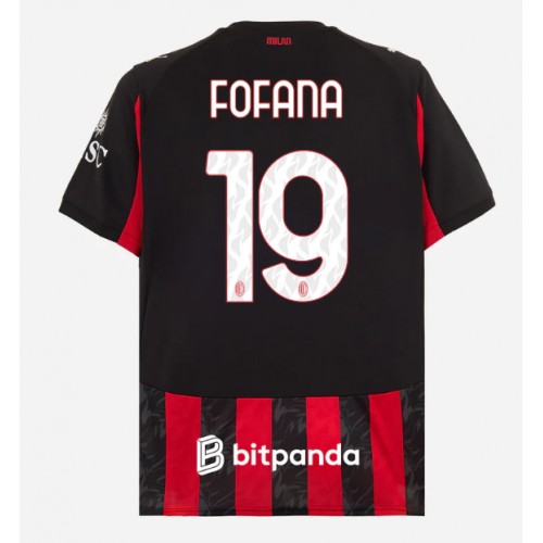 AC Milan Youssouf Fofana #19 Replica Home Stadium Shirt 2025-26 Short Sleeve AC Milan Youssouf Fofana #19 Replica Home Stadium Shirt 2025-26 Short Sleeve